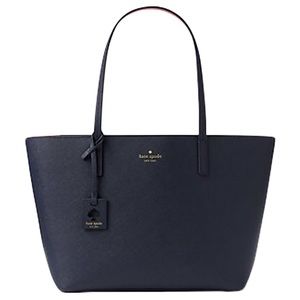 Kate Spade Shoulder Leather Handbag Tote Navy Blue Kate Spade Shoulder Leather Handbag Tote Navy Blue