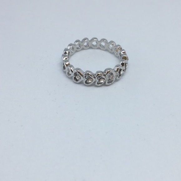 Silver Crown Ring With Heart Band size 7 - Picture 4 of 4