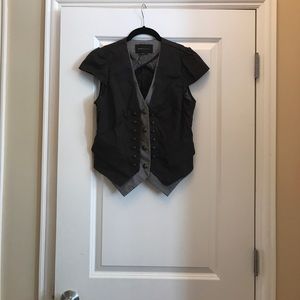 BCBGMAXAZRIA Military style blazer vest