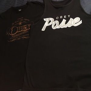 Obey Shirt/tank top bundle - M