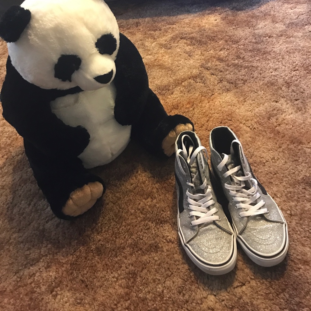 Sparkly high-top VANS
