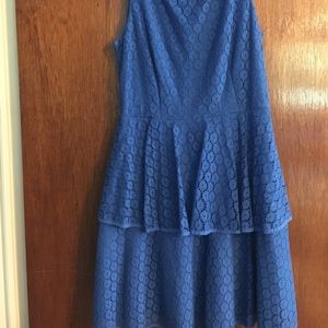 Lace royal blue dress