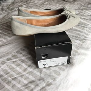 Suede light grey Jcrew flats size 7.5