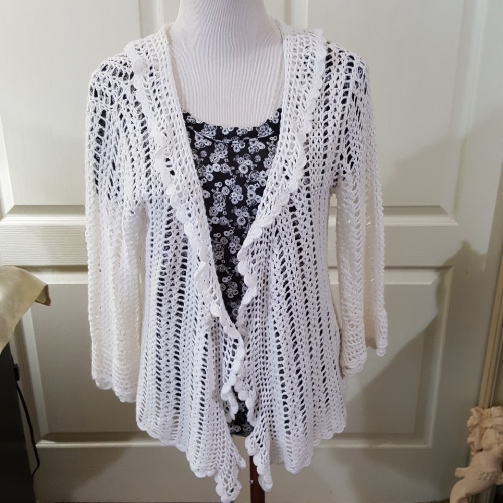Westbound Crochet Cardigan/Sweater. Sz. Med/Lg.