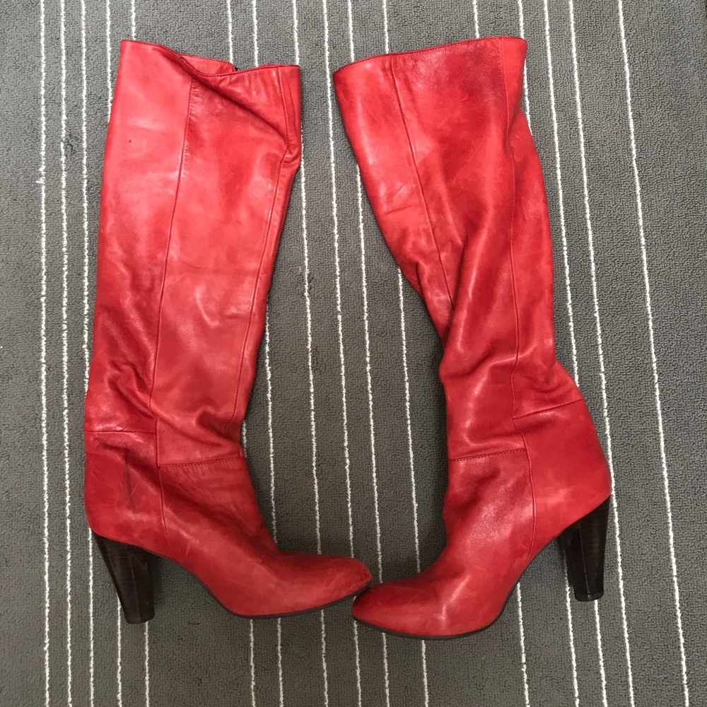 Miz Mooz knee high red boots!