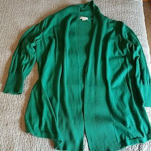 Merona green cardigan, size M