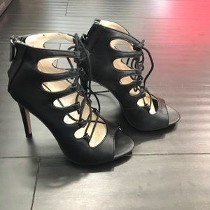 Lace Up Black Zara Heels