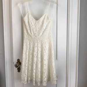 Zara lace cream color spaghetti dress