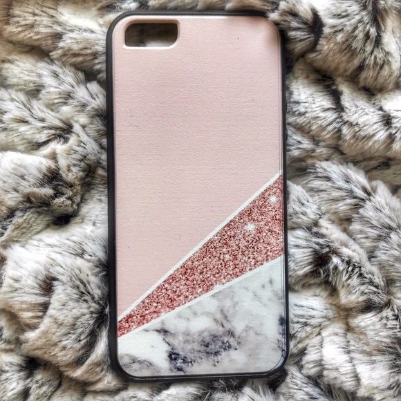 Accessories - NEW iPhone 5 5s SE Pink Glitter Marble Design Case