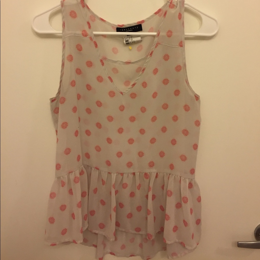 Sheer peplum top