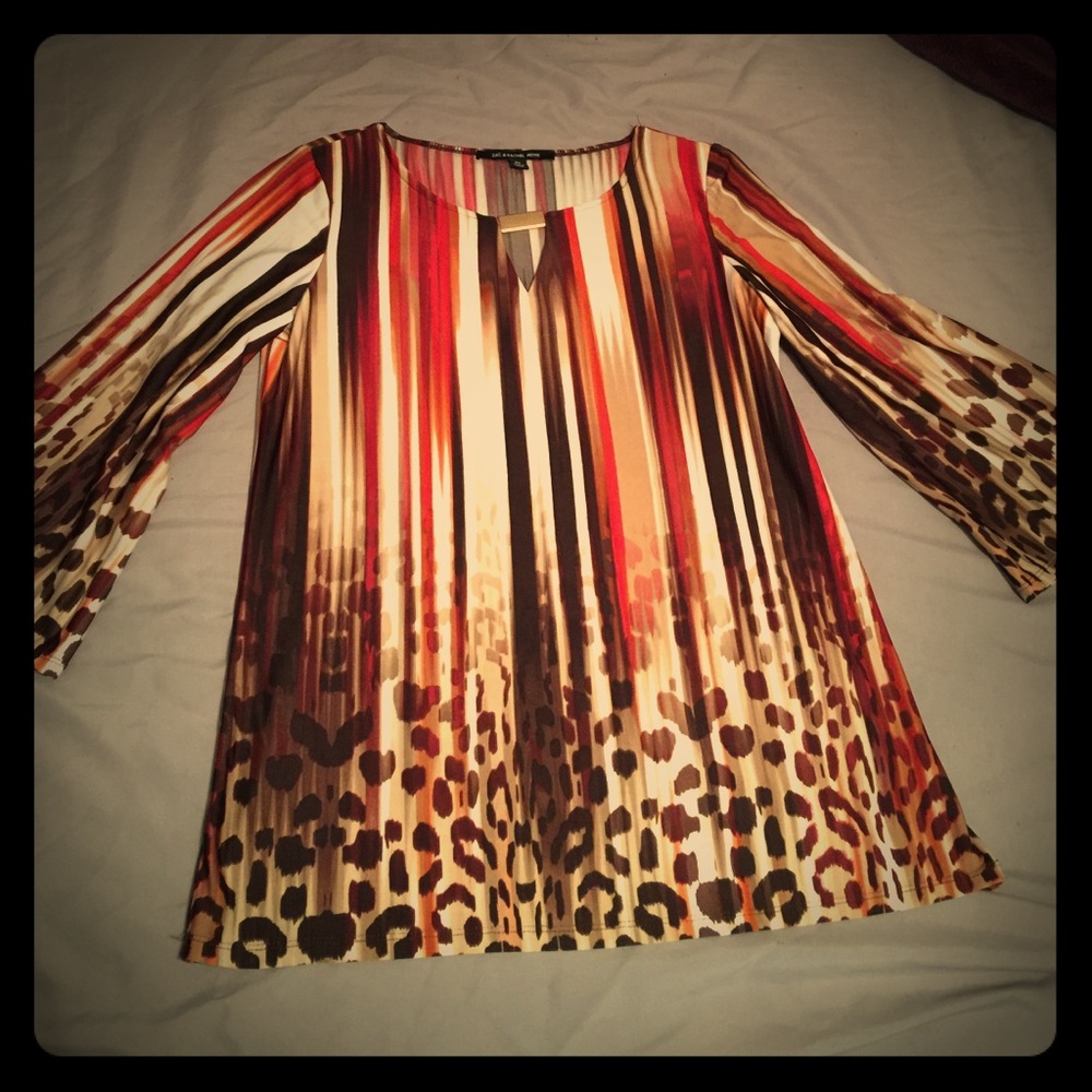 Leopard/striped dressy top😃