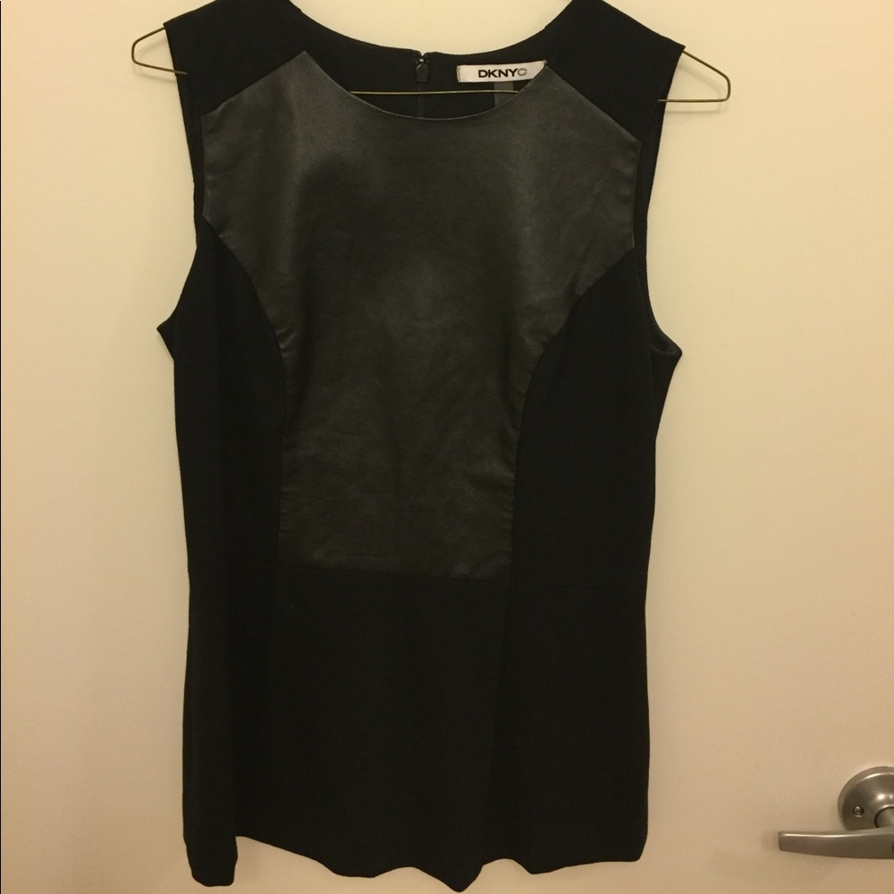 Ponte/Pleather Peplum top