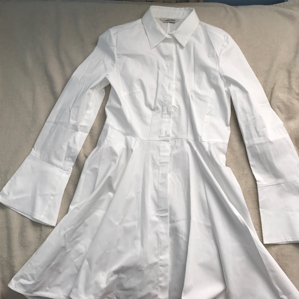 Never worn Land's End White long-sleeve