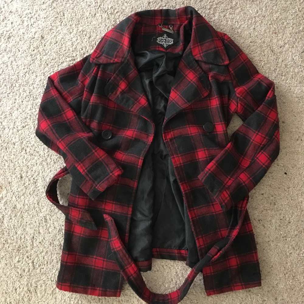 Plaid Pea Coat