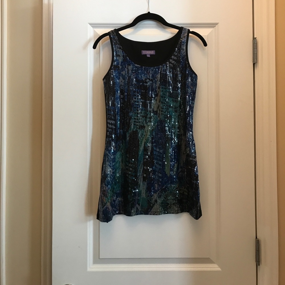 Vivienne Tam Sequin sleeveless top
