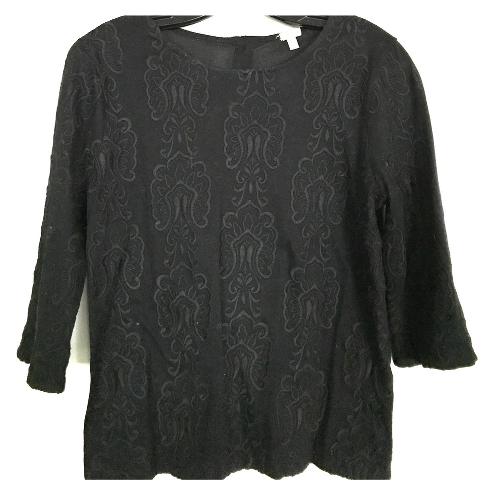 JCrew detail 3/4 sleeve top