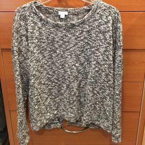 Splendid Marled Cross Back Sweater Top Splendid Marled Cross Back Sweater Top