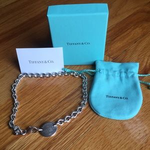 Authentic Tiffany & co sterling silver oval choker
