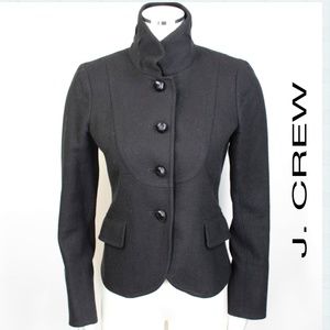 Bella Cropped Wool Herringbone Ruffle Blazer 515 Bella Cropped Wool Herringbone Ruffle Blazer 515