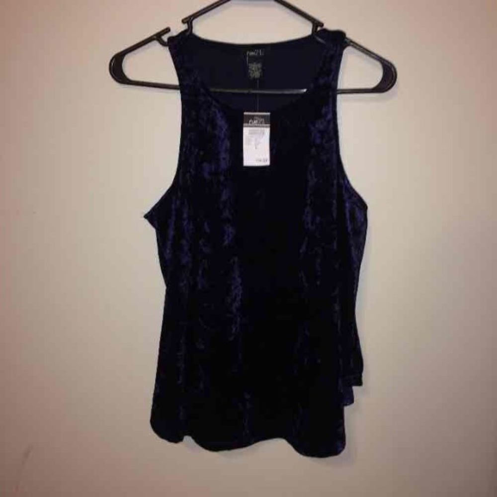 Crushed velvet tank top