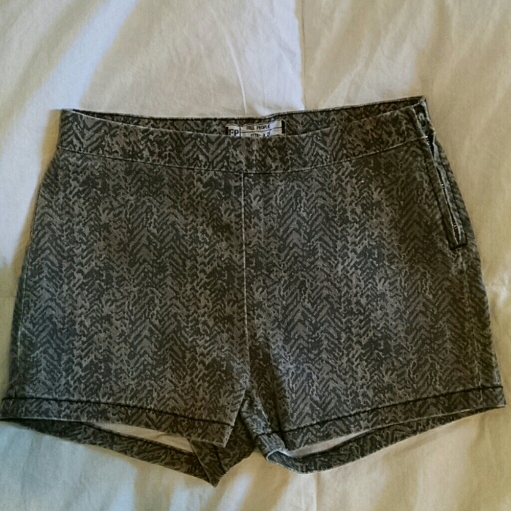 Free People high waisted print shorts