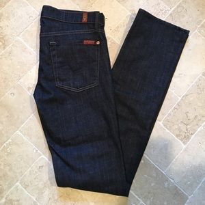 7 for all Mankind dark wash straight leg jeans