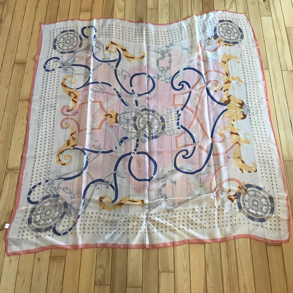 Ltomen 100% silk scarf NWT 40”x40”