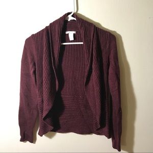 H&M Red Long-Sleeved Cardigan H&M Red Long-Sleeved Cardigan