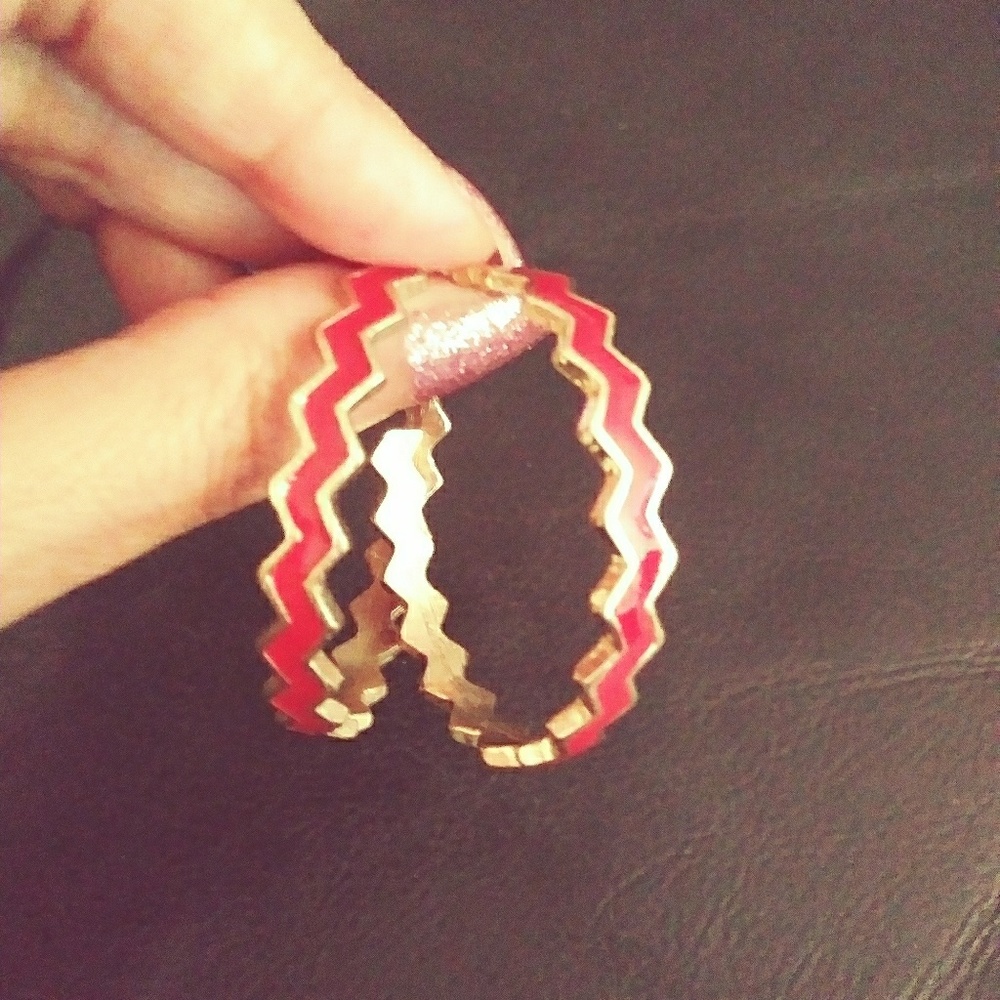 Red & Gold Hoops