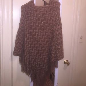 Foxy lady poncho! $10 Never worn