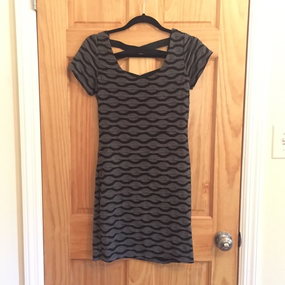 Rhapsody Dresses & Skirts - DONATED- Gray textured bodycon dress sz M