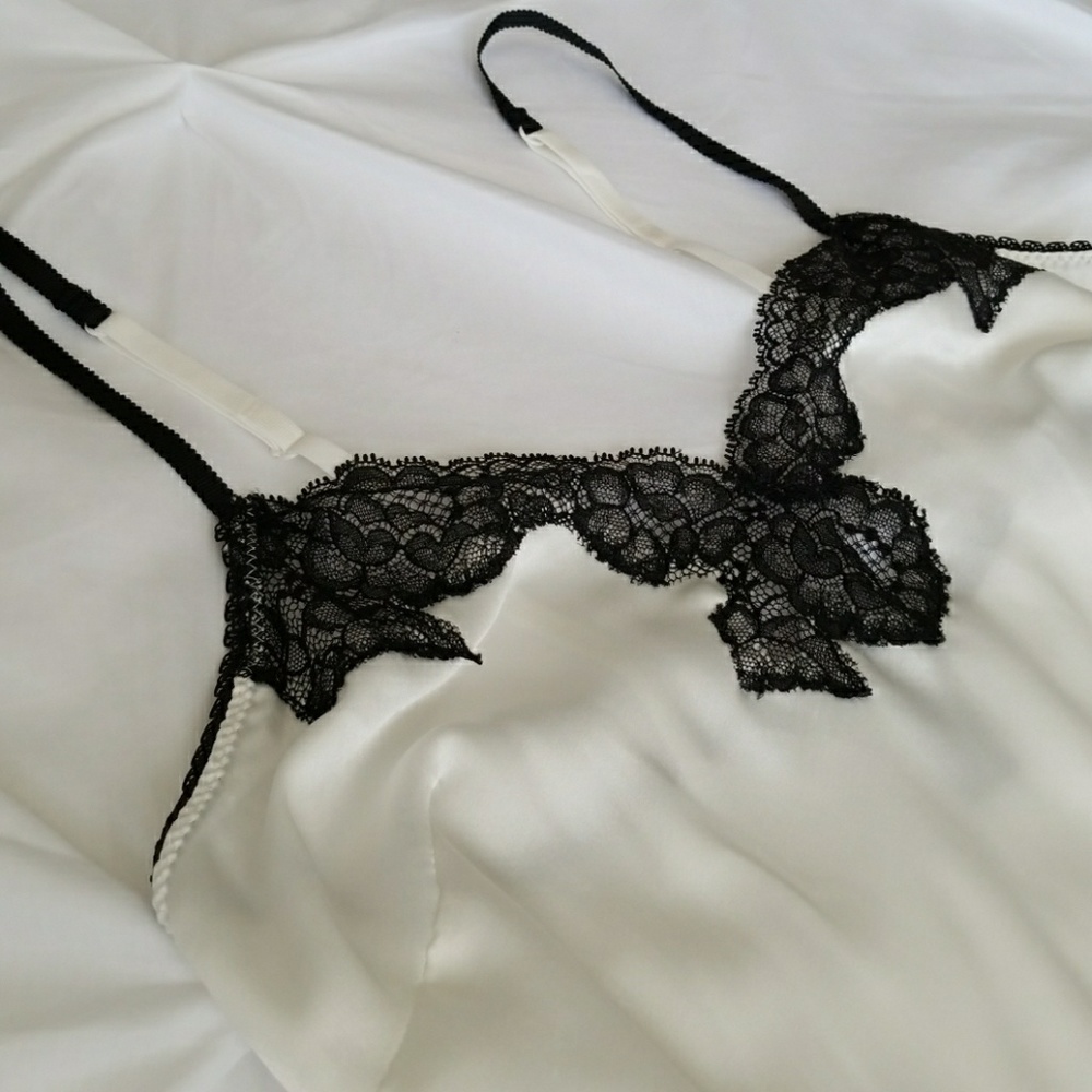 NWOT Victoria's Secret Satin & Lace Trim Slip