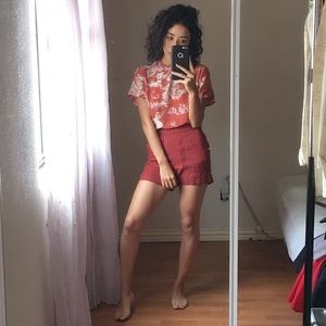 Zara Burgundy Shorts Zara Burgundy Shorts