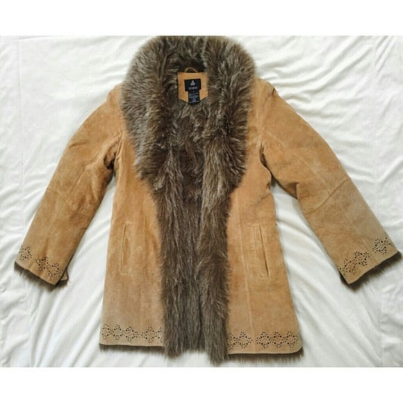 db Jackets & Blazers - Db studio genuine leather fur coat