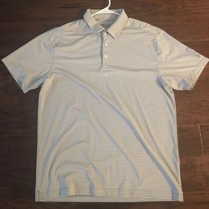 Striped Under Armor Golf Polo