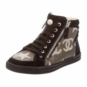 Authentic Chanel Star Athletic Hightop Sneakers Authentic Chanel Star Athletic Hightop Sneakers