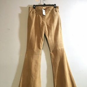 Michael Kors Camel Leather Pants Sz 10