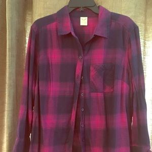 Tunic flannel shirt
