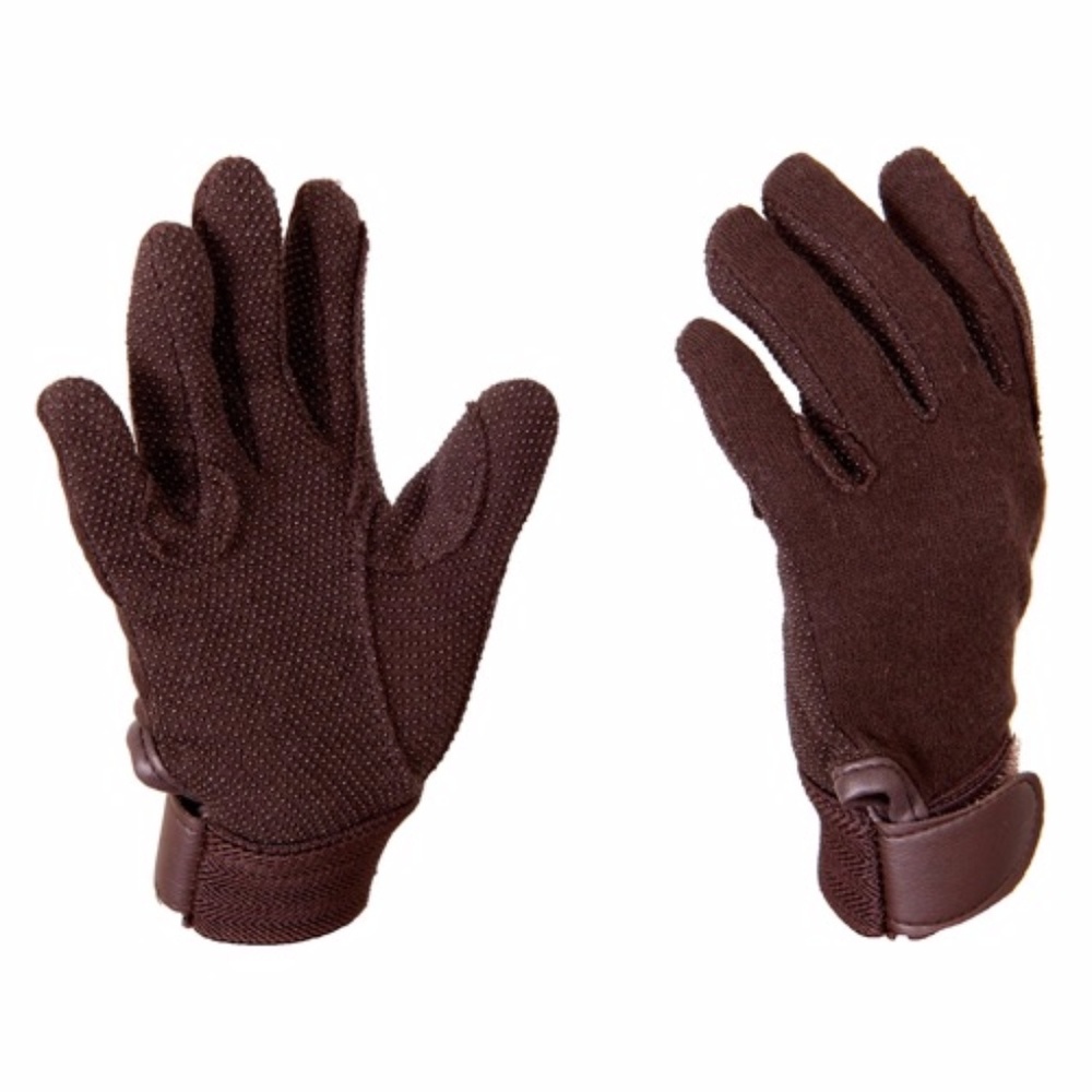 Cotton Work & Riding Gloves (Brown)