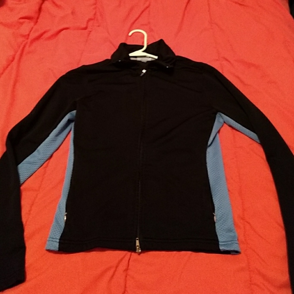 Zip up athletic jacket light weight