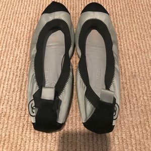 Chanel grey and black flats Chanel grey and black flats