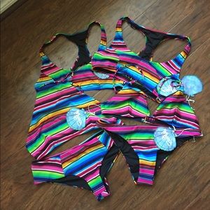 Show Me Your MuMu Bikini Lot SZ M-L "Serape Party"
