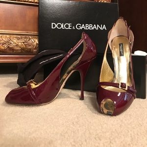 Dolce & Gabbana Bordeaux Heels-Worn once.