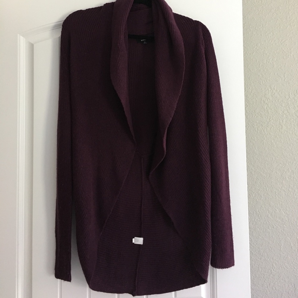 Gently worn plum women's Cardigan from Express