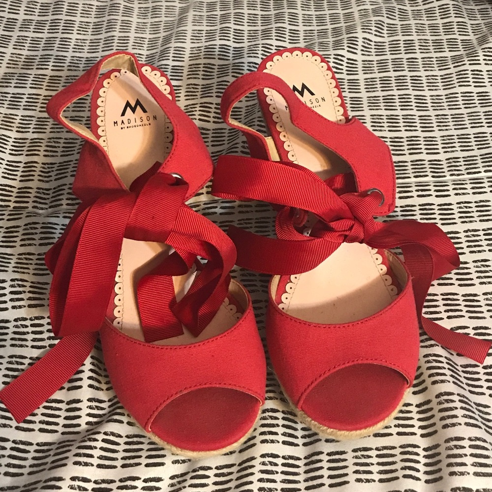 Red wedges from shoedazzle