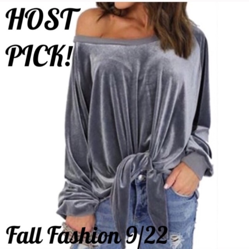 Gorgeous Velvet tie front top NWB 🆕 - Picture 6 of 8
