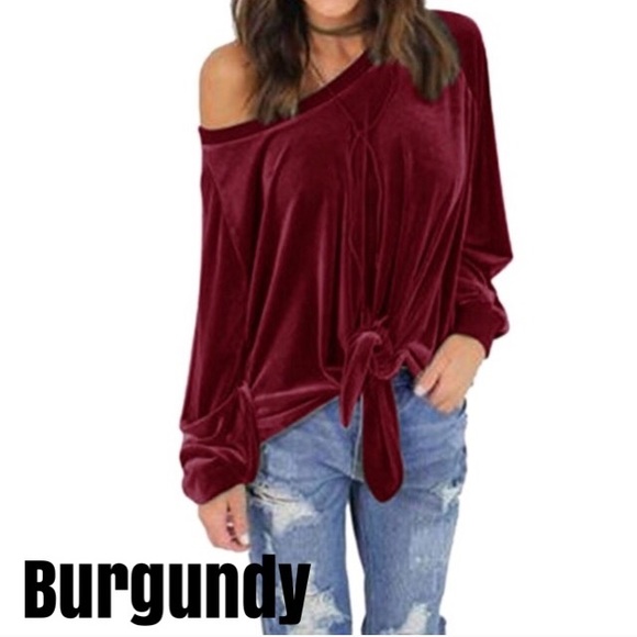 Gorgeous Velvet tie front top NWB 🆕 - Picture 4 of 8