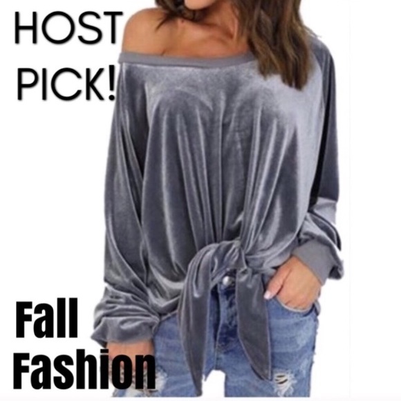 Gorgeous Velvet tie front top NWB 🆕 - Picture 8 of 8