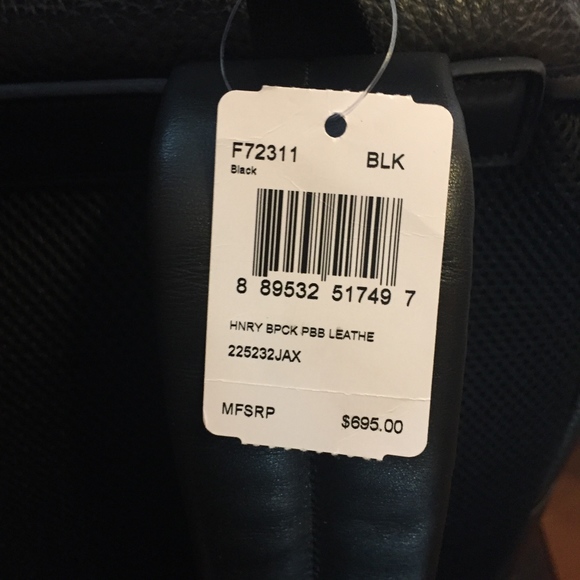 NWT Coach Henry Pebble Leather Backpack - Picture 7 of 8