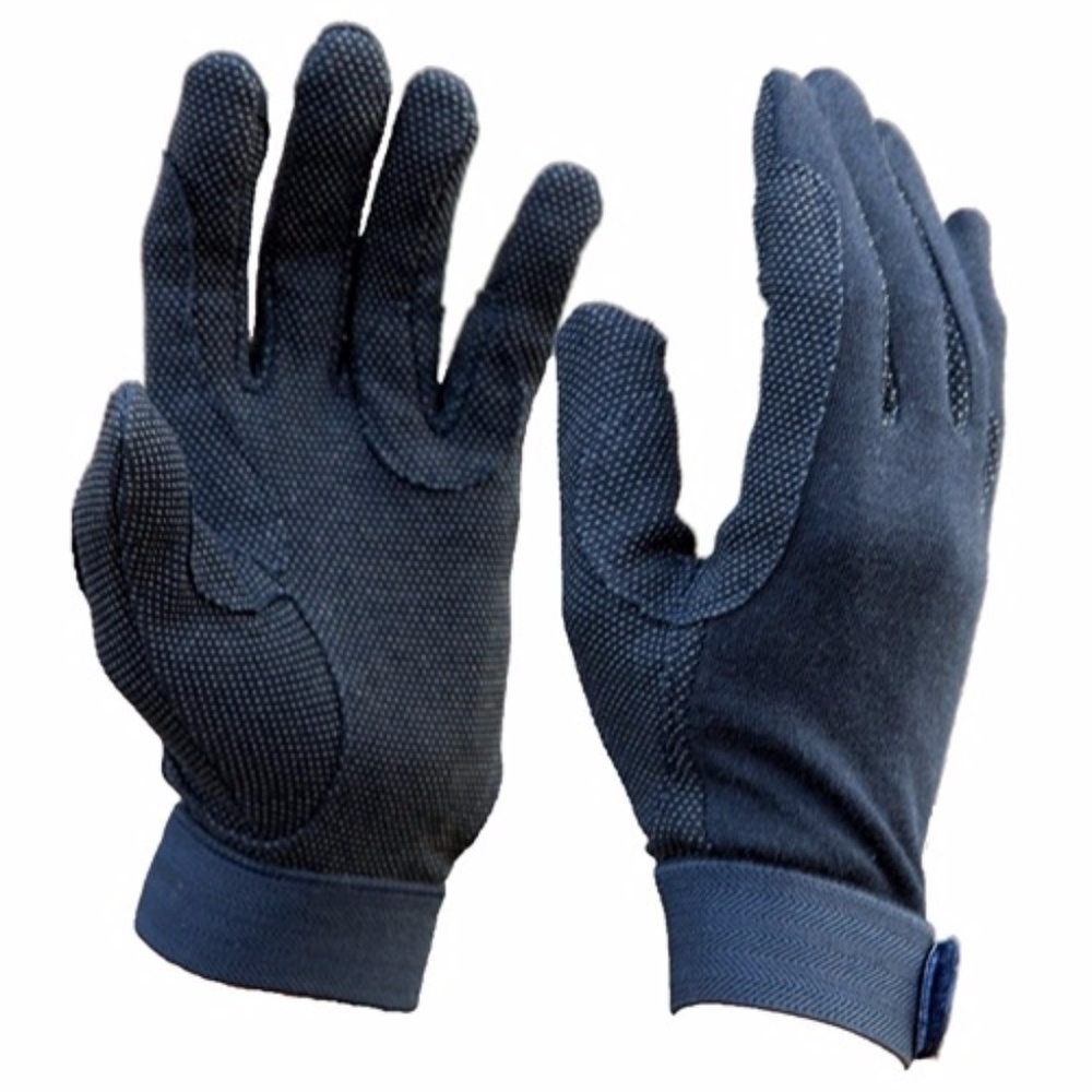 Cotton Work & Riding Gloves (Navy)